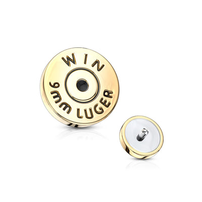 14G Bullet Back Casing Dermal Tops