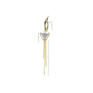 14G Dangling Triple Chain Hinged Belly Rings
