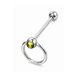 14G Door Knocker Alien Logo Tongue Ring