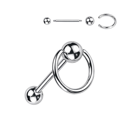 14G Door Knocker Tongue Ring