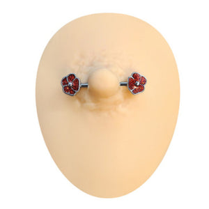 14G Flower Nipple Barbell