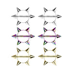 14G Spike Nipple Barbell Ring