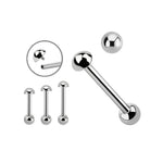 14G Titanium Dome Ball Straight Barbell