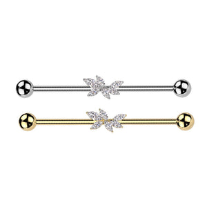 14G Vine Marquise CZ Industrial Barbells