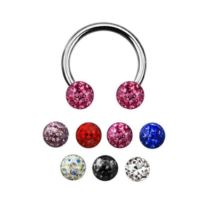 16G Ferido Ball Horseshoe Rings Circular Barbell
