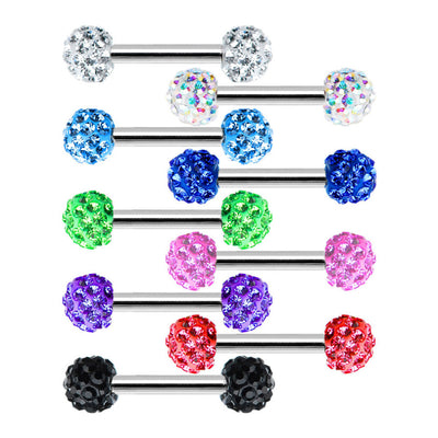 16G Ferido CZ Nipple Barbell