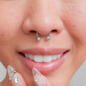 16G Horseshoe Rings Circular Barbells