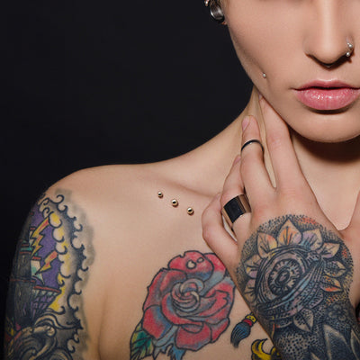 16G Internally Threaded Dome Ball Dermal Anchor Tops