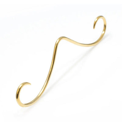 16G PVD Gold Mustache Septum Ring