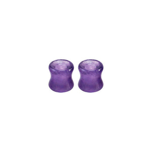 Amethyst Stone Double Flare Concave Ear Tunnels Gauges