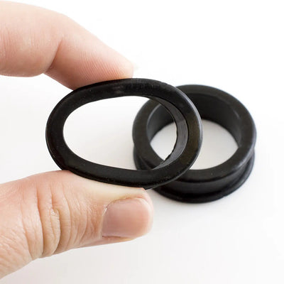 Black Silicone Double Flared Tunnels Plugs