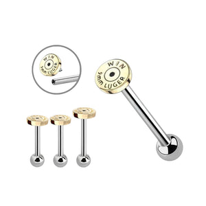 Bullet Back Casing Tongue Barbell