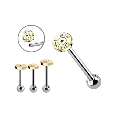 Bullet Back Casing Tongue Barbell