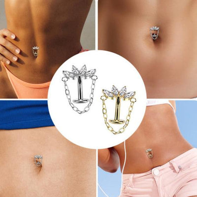 CZ Belly Button Ring