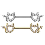 Devil Heart Nipple Barbell