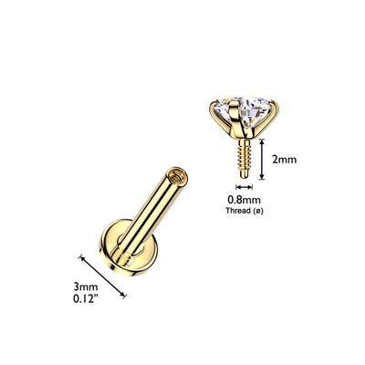 Diamond Gems Flat Back Studs Labret Piercings Jewelry