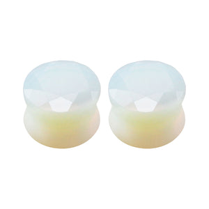 Double Flare Opalite Stone Ear Gauges