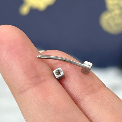 Externally Threaded Dice Ends Tongue Rings