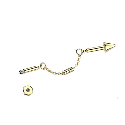 Externally Threaded Spike Chain Link Industrial Barbells