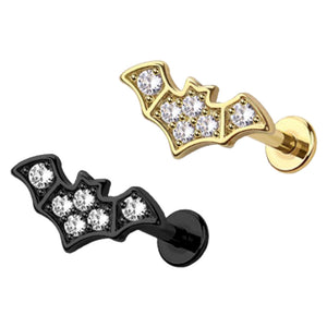 Gothic Bat Labret Stud