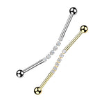 Hexa CZ Chain Industrial Barbell