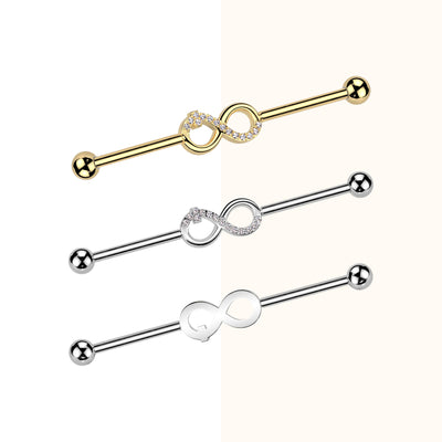 Infinity CZ Industrial Barbell