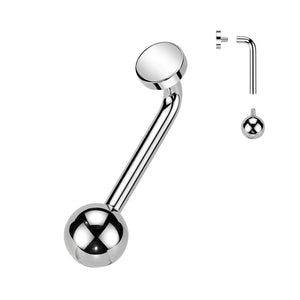 Internally Threaded Ball Top Vertical Hood Genital L Bent Christina Piercing Jewelry