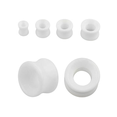 Ivory Stone Concave Ear Gauges