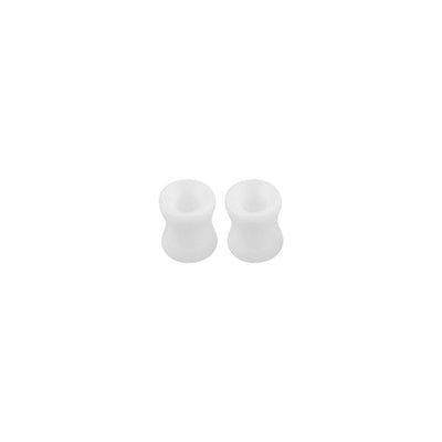 Ivory Stone Double Flare Concave Ear Tunnels Gauges