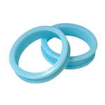 Light Blue Silicone Double Flared Ear Gauges