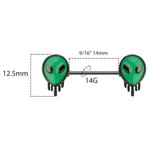 Melting Aliens Nipple Barbell