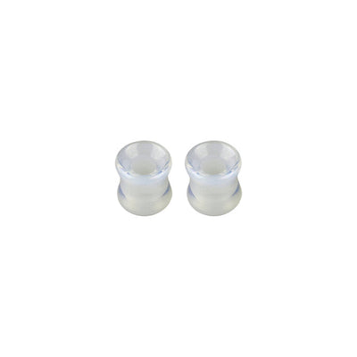 Moonstone Double Flare Concave Ear Tunnels Gauges