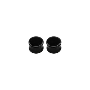 Onyx Stone Double Flare Ear Plugs