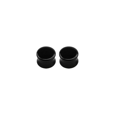 Onyx Stone Double Flare Ear Plugs