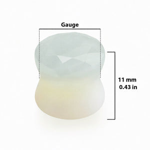 Opalite Stone Double Flare Ear Plugs