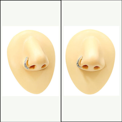 Paved CZ Crawlers L Shaped Nose Studs