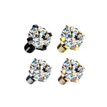 Prong CZ Dermal Anchor Tops