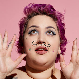 PVD Black Mustache Septum Ring Nose Piercing Jewelry
