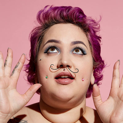 PVD Black Mustache Septum Ring Nose Piercing Jewelry