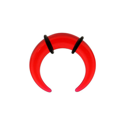 Red Acrylic C Shaped Tapers Septum Pincher Ear Gauges