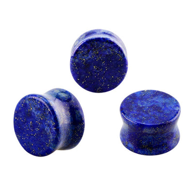 Saddle Fit Sodalite Gemstone Ear Gauges Plugs
