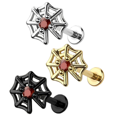 Spider Web Labret Stud