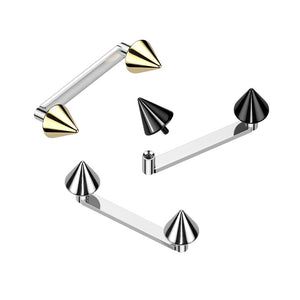 Spike Top Staple Barbells Surface Piercings