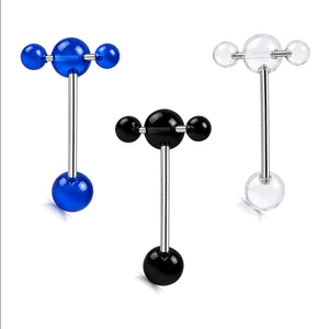 Spinner Acrylic Ball Tongue Barbell