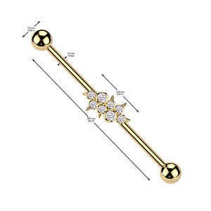 Surgical Steel Industrial Barbells Scaffold Piercing Jewelry