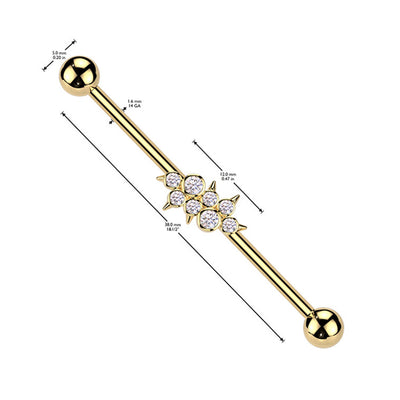 Surgical Steel Industrial Barbells Scaffold Piercing Jewelry