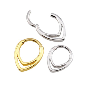 Teardrop Hinged Clicker Segment Ring