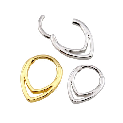 Teardrop Hinged Clicker Segment Ring