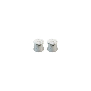 White Howlite Stone Double Flare Concave Ear Plugs